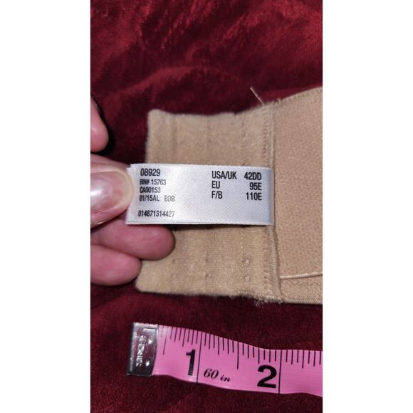 Maidenform Sweet Nothings Strapless Bra Beige Size 42DD Style 08929 - Picture 4 of 6